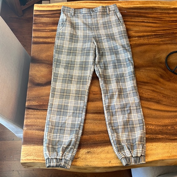 TILLYS- FULL TILT PLAID NEW SMALL PANTS PERFECT FOR FALL & WINTER CUFFED ANKLES - Picture 1 of 6